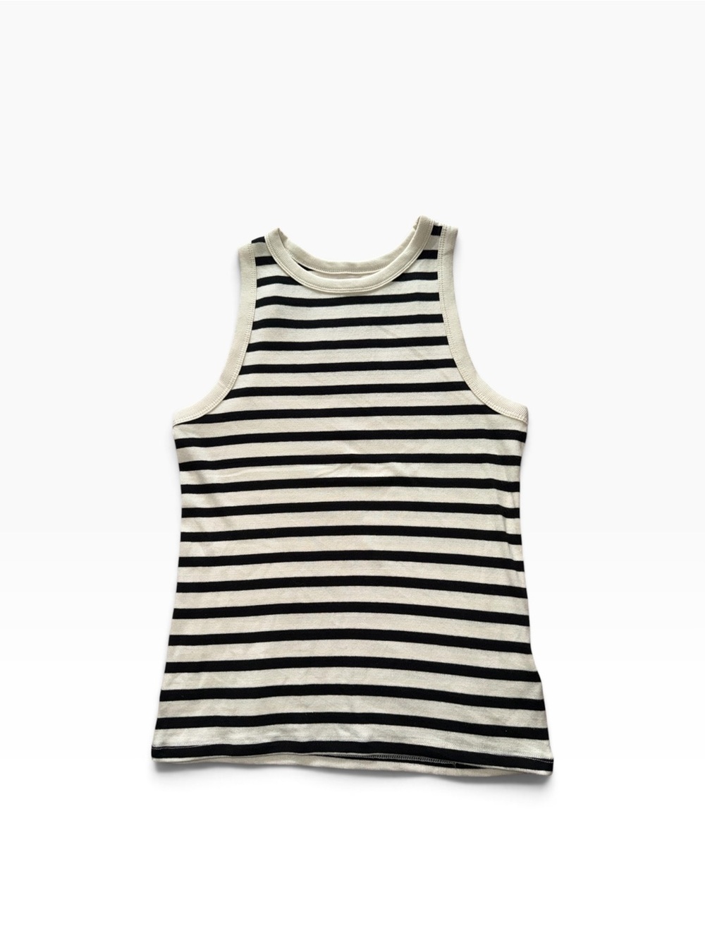 Women's Target A New Day Black & White Striped Tank Top